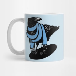 Big Blue Scarfed Crow Mug